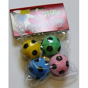 CAT TOY Sponge Football Small Four Pack